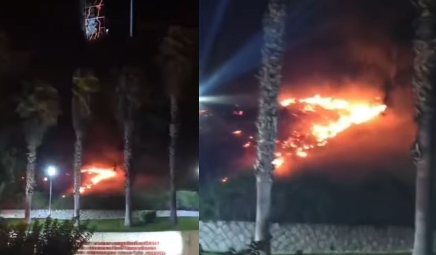Kahramanmaraş Kalesi'nin Alt Bölgesinde Yangın Çıktı