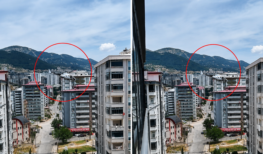 Kahramanmaraş’ta Boğaziçi Mahallesi’nde Helikopter Alçak Uçuş Yaptı
