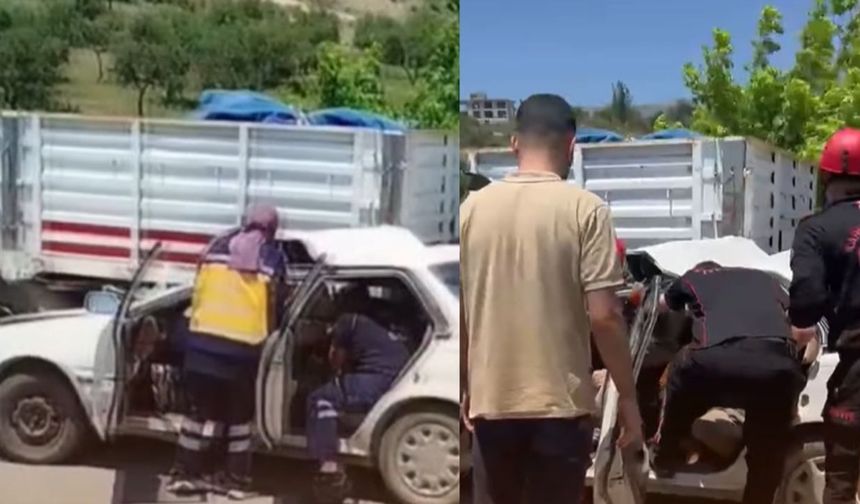 Kahramanmaraş’ta Feci Kaza: Dorseye Çarpan Otomobilde 2 Kişi Yaralandı