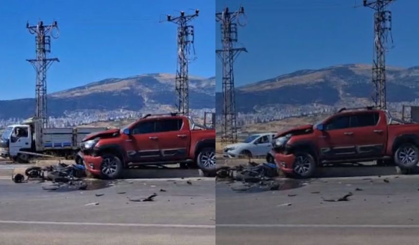 Kahramanmaraş’ta Otomobil ile Motosiklet Çarpıştı