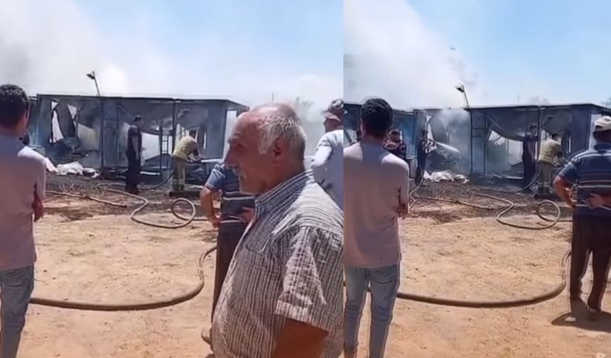 Kahramanmaraş'ta Anız Yangını Felakete Dönüştü! Baraka Küle Döndü