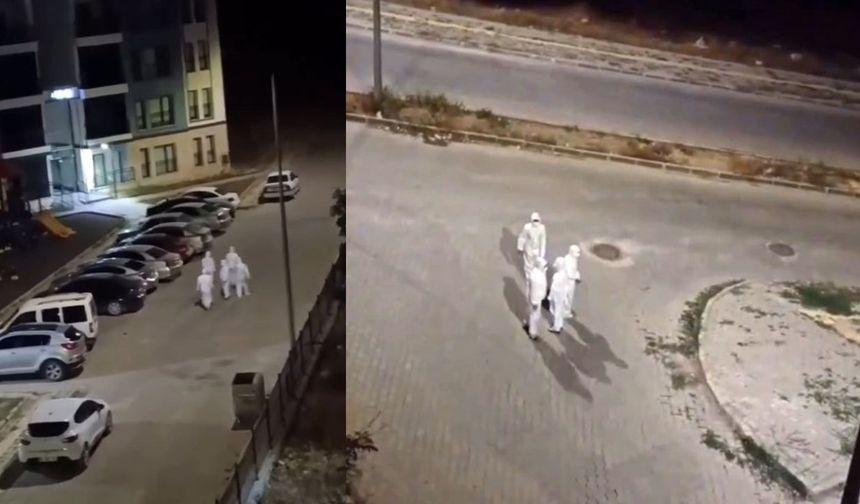 Kahramanmaraş'ta Beyaz Tulum Giyip Deprem Konutlarına Geldiler