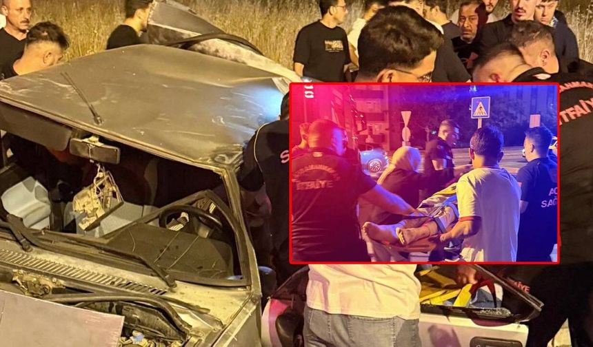 Kahramanmaraş'ta korkutan kaza: Takla atan otomobilde 2 kişi yaralandı