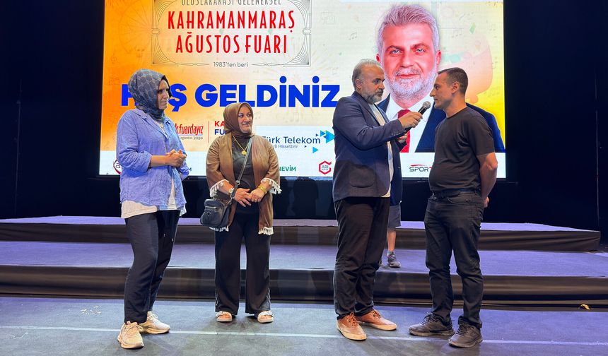 Kahramanmaraş Ağustos Fuarı'nda aileler sahnede kıyasıya yarıştı