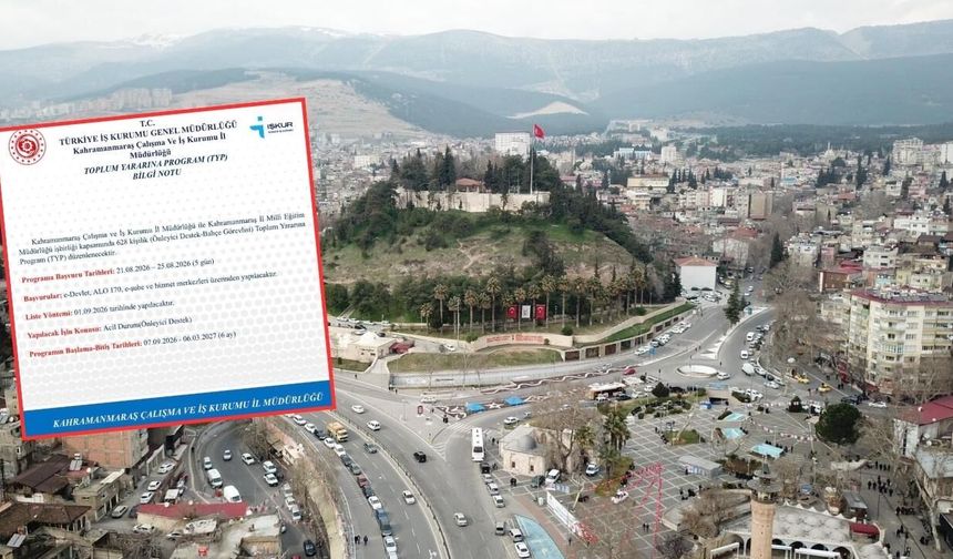 Kahramanmaraş İŞKUR 628 kişi alacak!