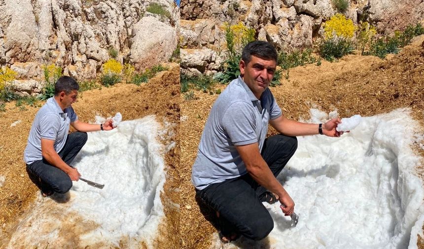 Kahramanmaraş’ta Asırlık Gelenek! Kışın Saklıyorlar, Yazın Kar Çıkarıyorlar