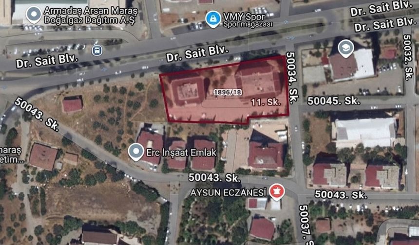 Kahramanmaraş'ta icradan satılık 3 milyon 939 bin TL'ye 4+1 daire