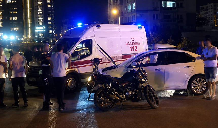 Kuzey Çevre Yolu’nda kaza! Motosiklet ile otomobil çarpıştı