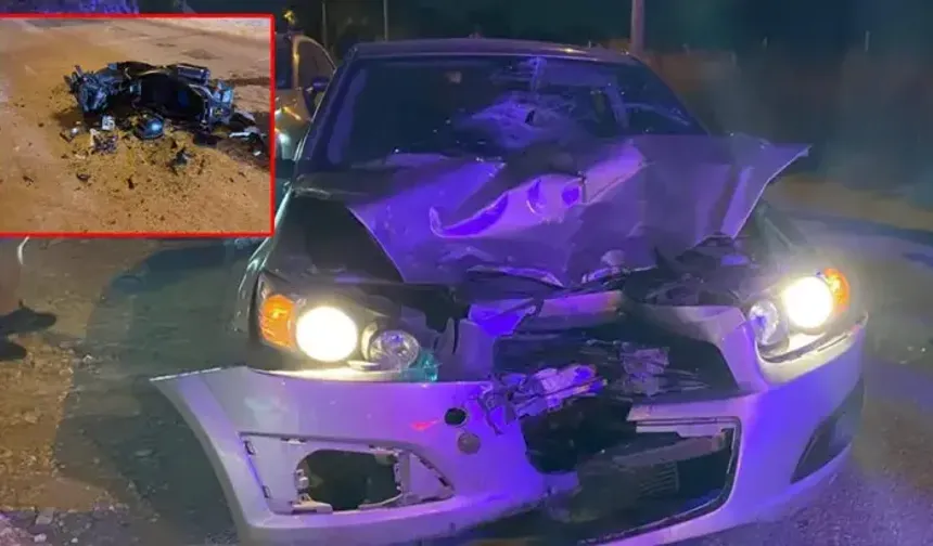 Otomobille çarpışan motosikletin sürücüsü ağır yaralandı
