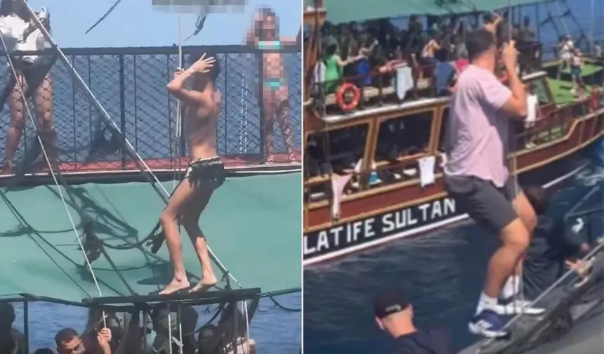 Rus turist Marmaris’te tekne turuna çıktı, karşılaştığı gösteri şaşırttı