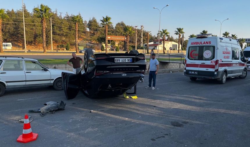 Kahramanmaraş’ta otomobil ters döndü: 1 yaralı