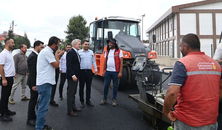 Başkan Fırat Görgel Afşin'deki asfalt çalışmalarını yerinde inceledi