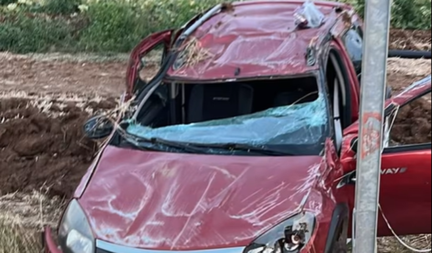 Kahramanmaraş'ta lastik patlaması kazaya neden oldu: 2 yaralı