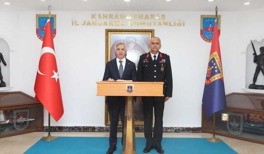 Vali Ünlüer'den İl Jandarma Komutanı'na ziyaret