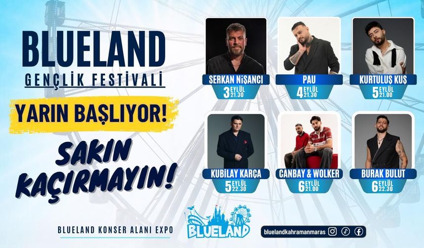 Blueland Gençlik Festivali yarın başlıyor: 500 TL’ye sınırsız lunapark, konserler ücretsiz