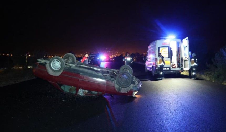Feci kaza: Kontrolden çıkan otomobil takla attı, 1 ölü