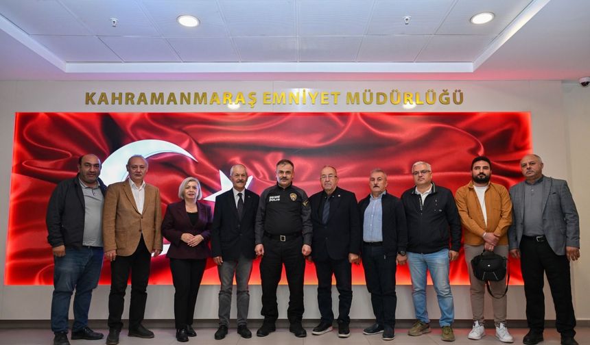 Kahramanmaraş Gazeteciler Cemiyeti’nden Emniyet Müdürlüğüne Ziyaret