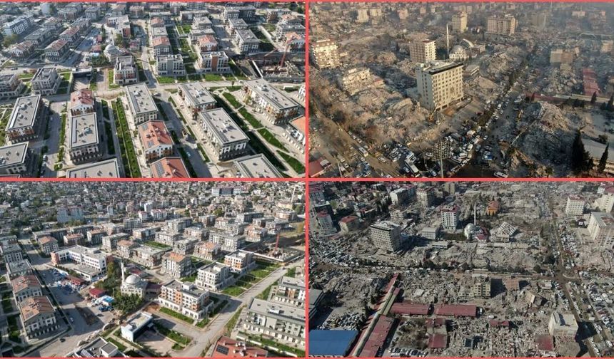 Kahramanmaraş'ta aynı yerin 4 yıl arayla çekilen görüntüleri