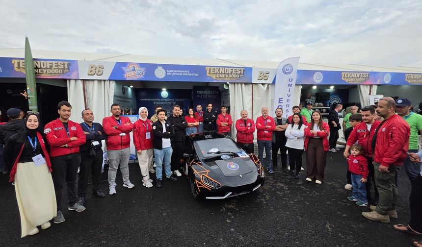 KSÜ’nün ödüllü elektromobil aracına TEKNOFEST’te yoğun ilgi