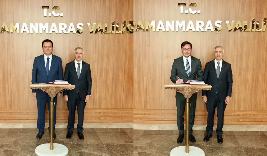 Tokat Valisi ve Belediye Başkanı Kahramanmaraş'ta! Vali Ünlüer makamında ağırladı