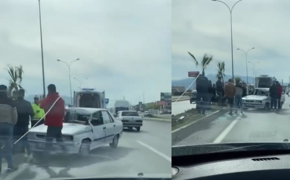 Kahramanmaraş-Kayseri Yolunda Trafik Kazası: Araç Orta Refüje Çarptı