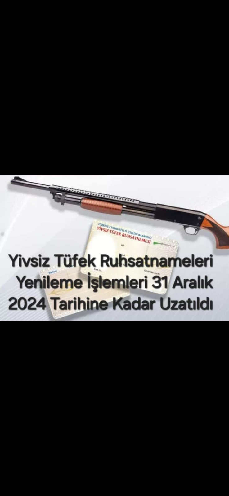 Kahramanmaraş’ta Yivsiz Tüfek Ruhsatı Yenileme Süresi Uzatıldı!-1