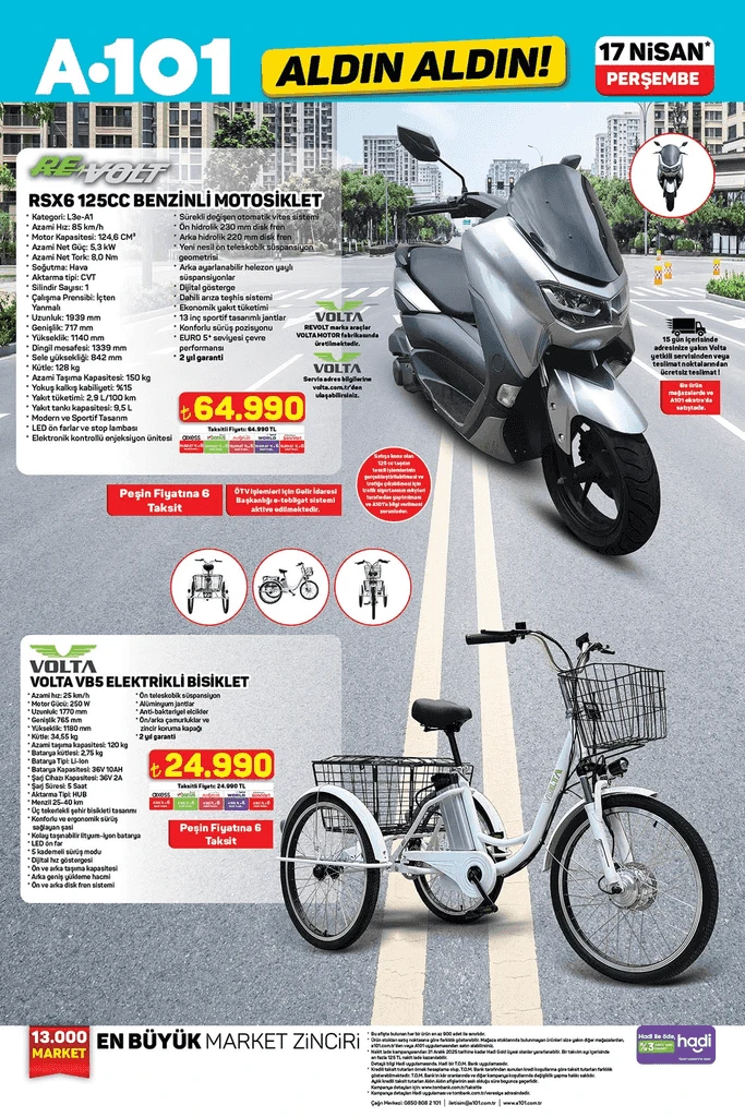 A101'De Bu Perşembe Yok Yok Motosikletten Televizyona, Dijital Saatten Spor Aletine Kadar Her Şey Raflarda (3)