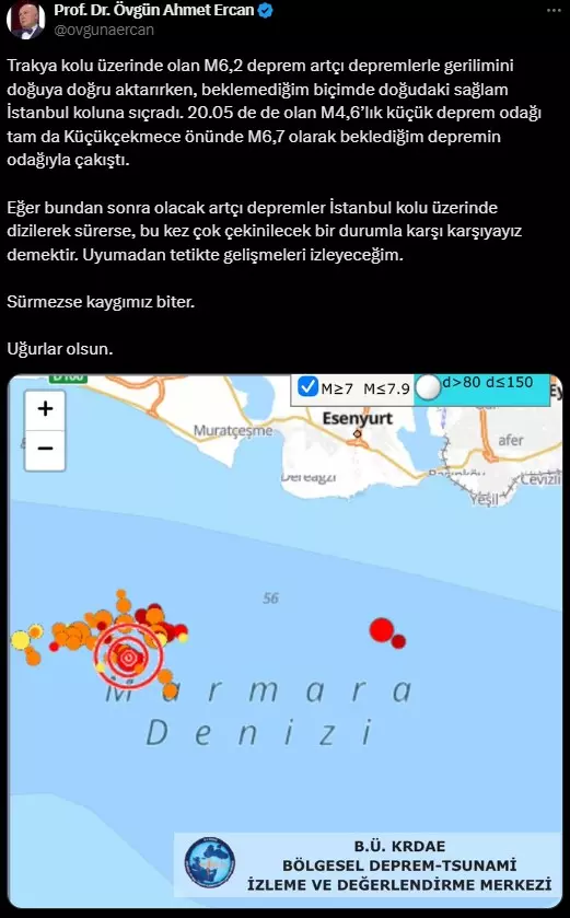 Ahmet Ercan Dan Artci Depremler Sonrasi Uyari 18554258 8043 M