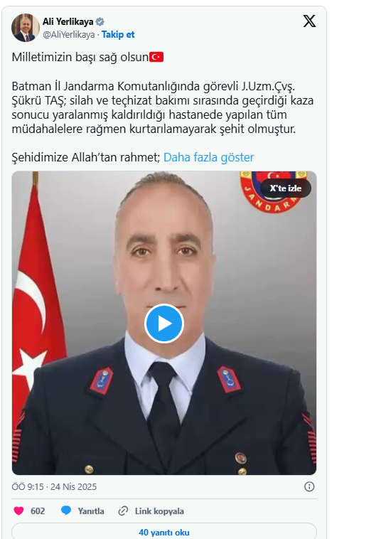 Son Dakika! Batman’da Uzman Çavuş Görev Başında Şehit Oldu-1