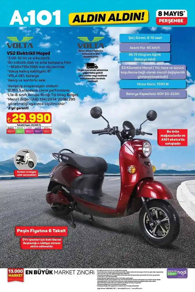A101 8 Mayıs Kataloğu Yayınlandı Elektrikli Moped Sürprizi! (3)