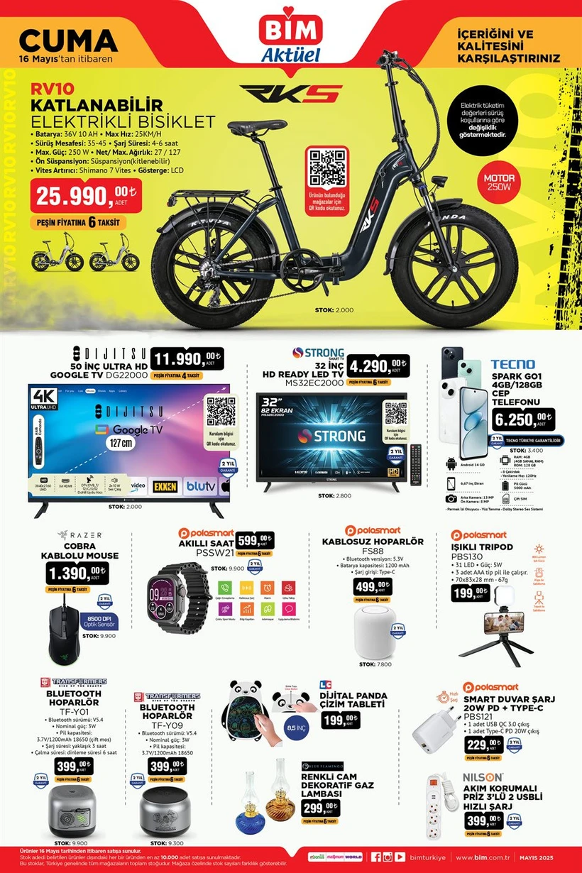 Bi̇m 16 Mayıs Kataloğu Yayınlandı Siyah Cam Ankastre Ve Elektrikli Bisiklet Göz Kamaştırıyor! (6)