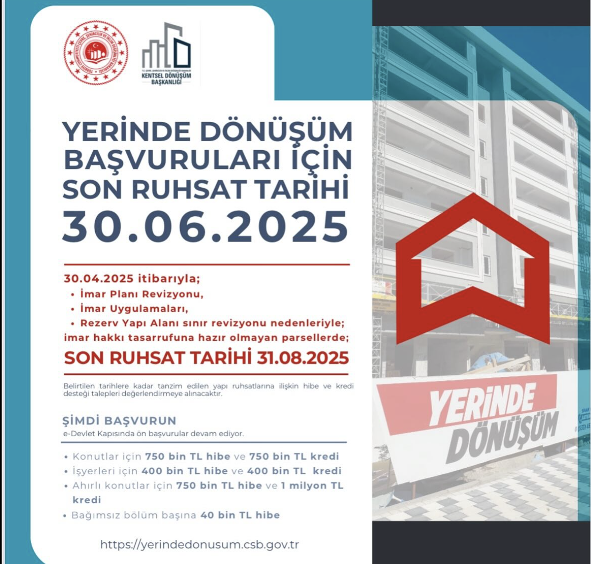 Kahramanmaraş'ta Yerinde Dönüşüm’de Istisnai Karar Bazı Parsellerde Son Tarih 31 Ağustos
