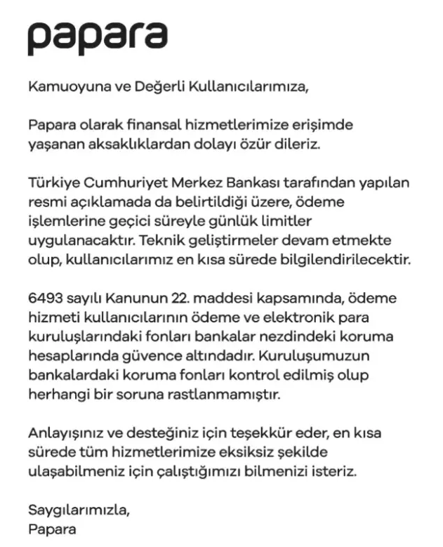 Papara Ne Zaman Açılacak 29 Mayıs 2025’Te Erişim Sorunu Devam Ediyor (2)