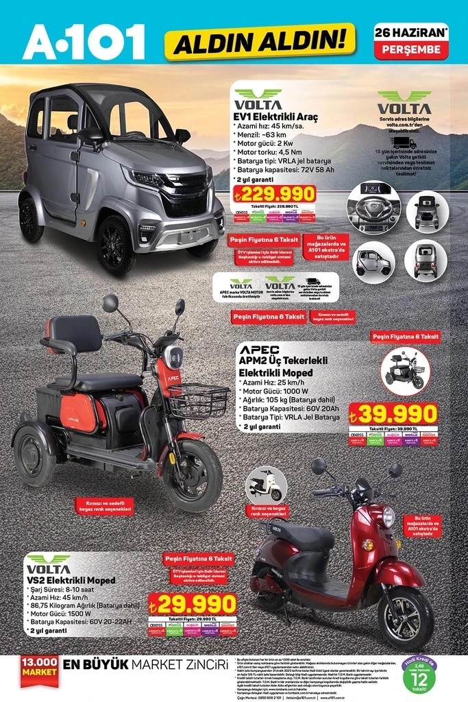 A101 26 Haziran Kataloğu Klima, El Blenderı, Elektrikli Araç Var (2)