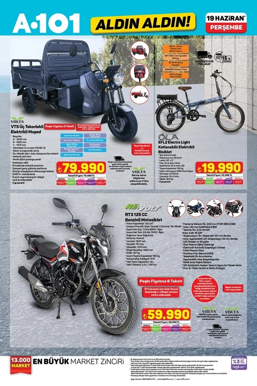 A101'De Perşembe Fırsatları Başlıyor Elektrikli Bisiklet Bekleyenlere Müjde (4)