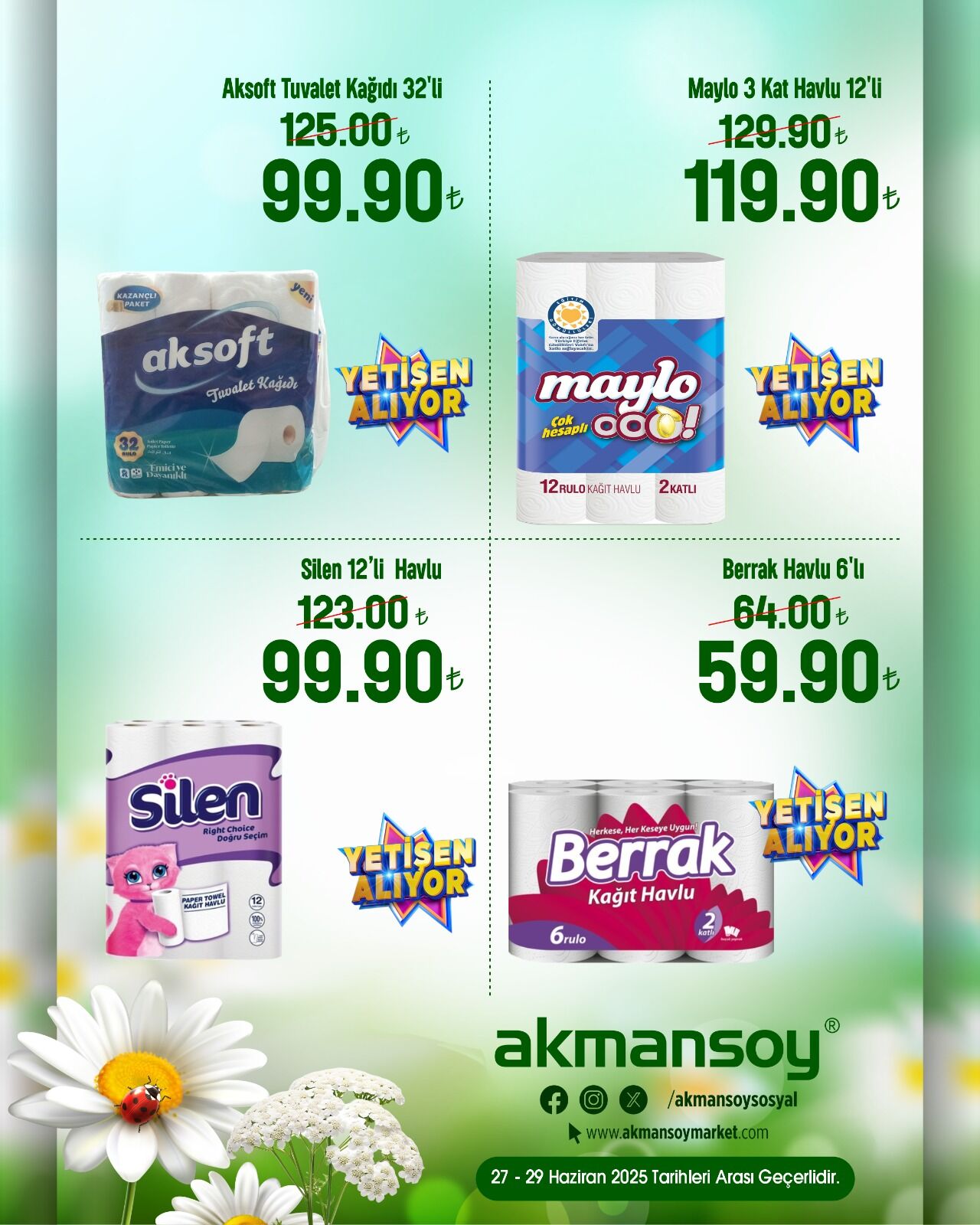 Gıda Ve Temizlikte Akmansoy Rüzgarı Bu İndirimler Kaçmaz! (2)