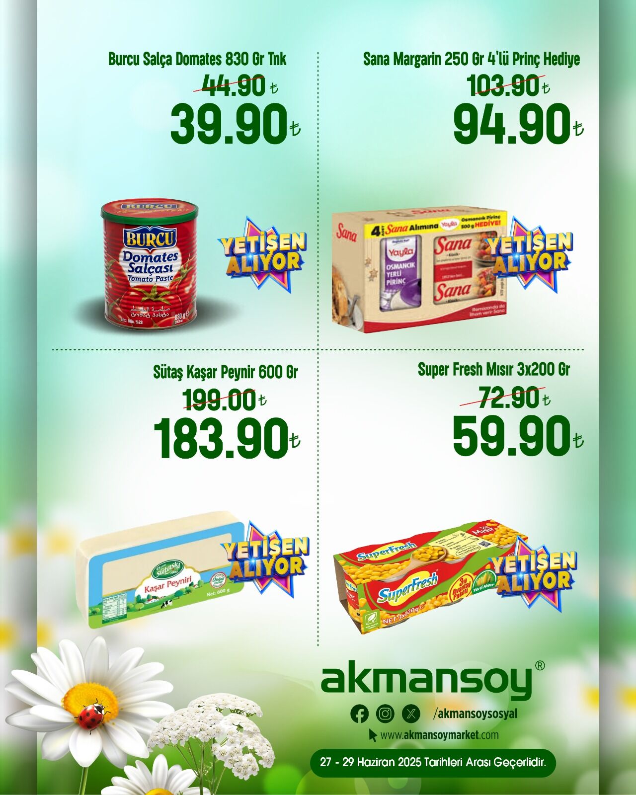 Gıda Ve Temizlikte Akmansoy Rüzgarı Bu İndirimler Kaçmaz! (9)