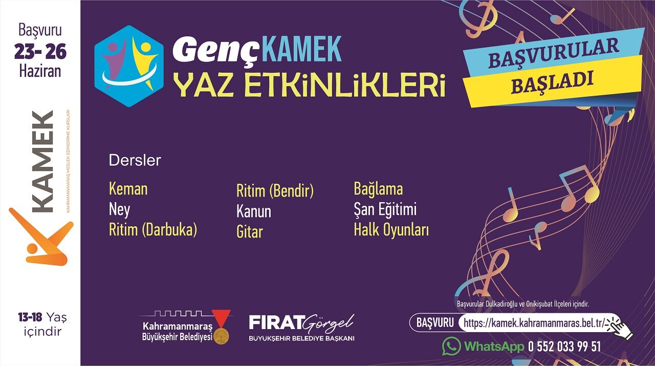 Kahramanmaraş’ta Gençlere Özel Yaz Kursları Son Başvuru 26 Haziran (1)