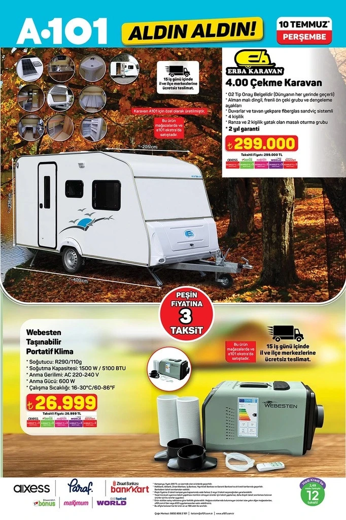A101 10 Temmuz Kataloğunda Portatif Klima, Elektrikli Moped Ve Beyaz Eşya Fırsatları (2)