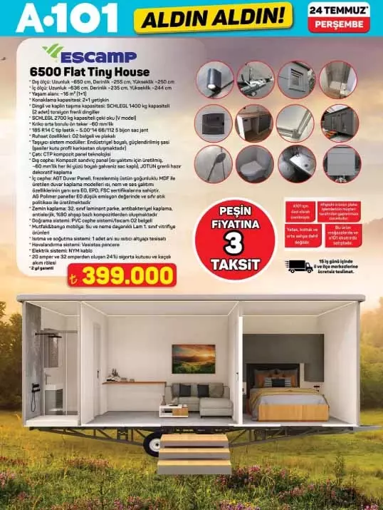 A101 24 Temmuz 2025 Kataloğu Tiny House, Elektrikli Moped Ve Kamp Ürünleri (7)