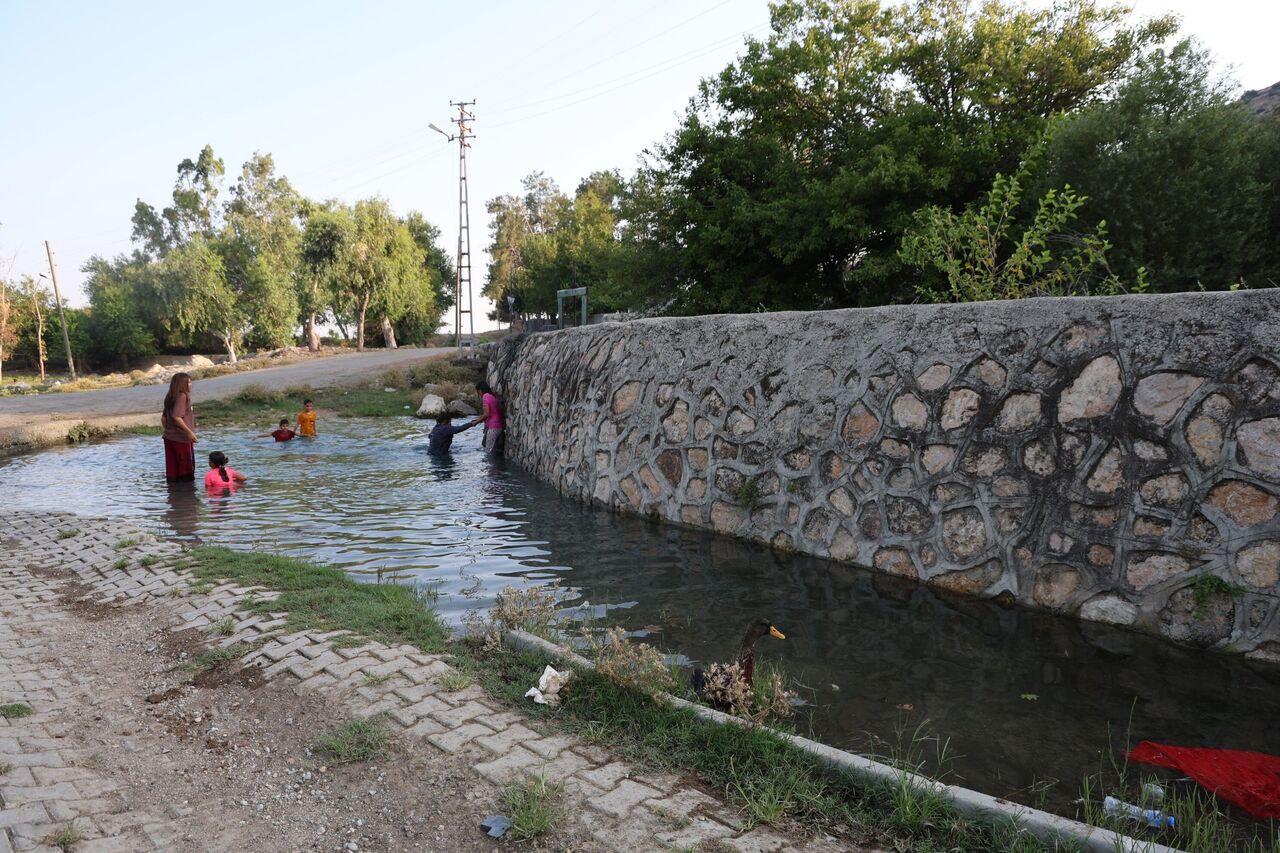 Adana’da 50 Derece Sıcakta Gençler Göletlerde Serinliyor (2)