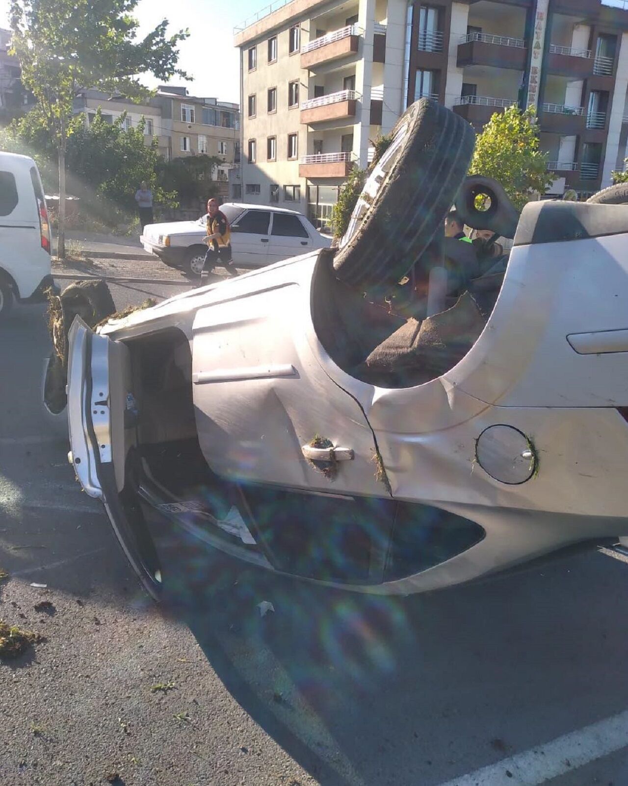 Ağcalı Yolu Trafik Kazası 2 Yaralı (2)