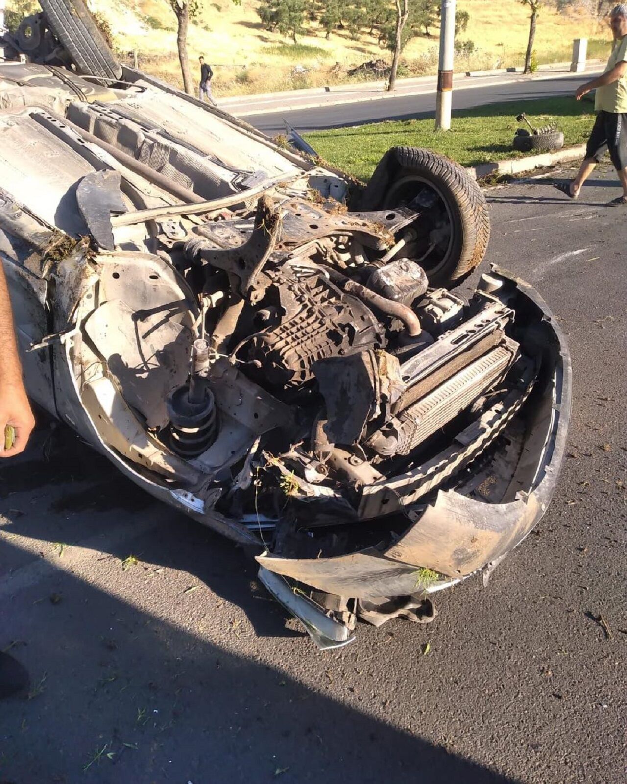 Ağcalı Yolu Trafik Kazası 2 Yaralı