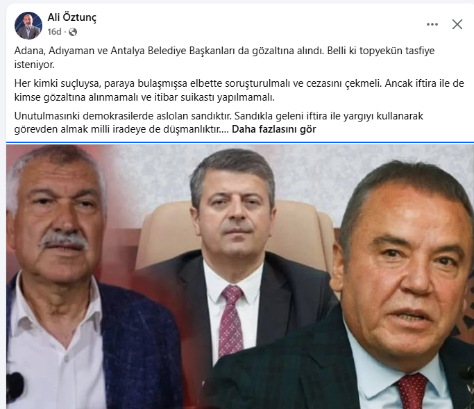 Ali Öztunç’tan Gözaltı Tepkisi “Chp Geri Adım Atmaz!”-1