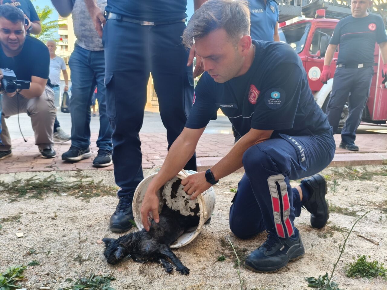Antalya’da Ev Yangını Kedisini Alevlerden Kurtaran Ukraynalı Kadının Zorlu Anları (2)