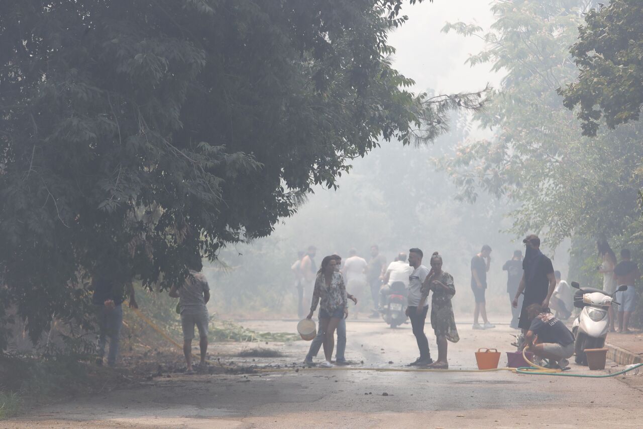 Antalya'da Orman Yangını Alevlerle Cansiparane Mücadele, Yangın Evlerin Eşiğinde Durduruldu (2)