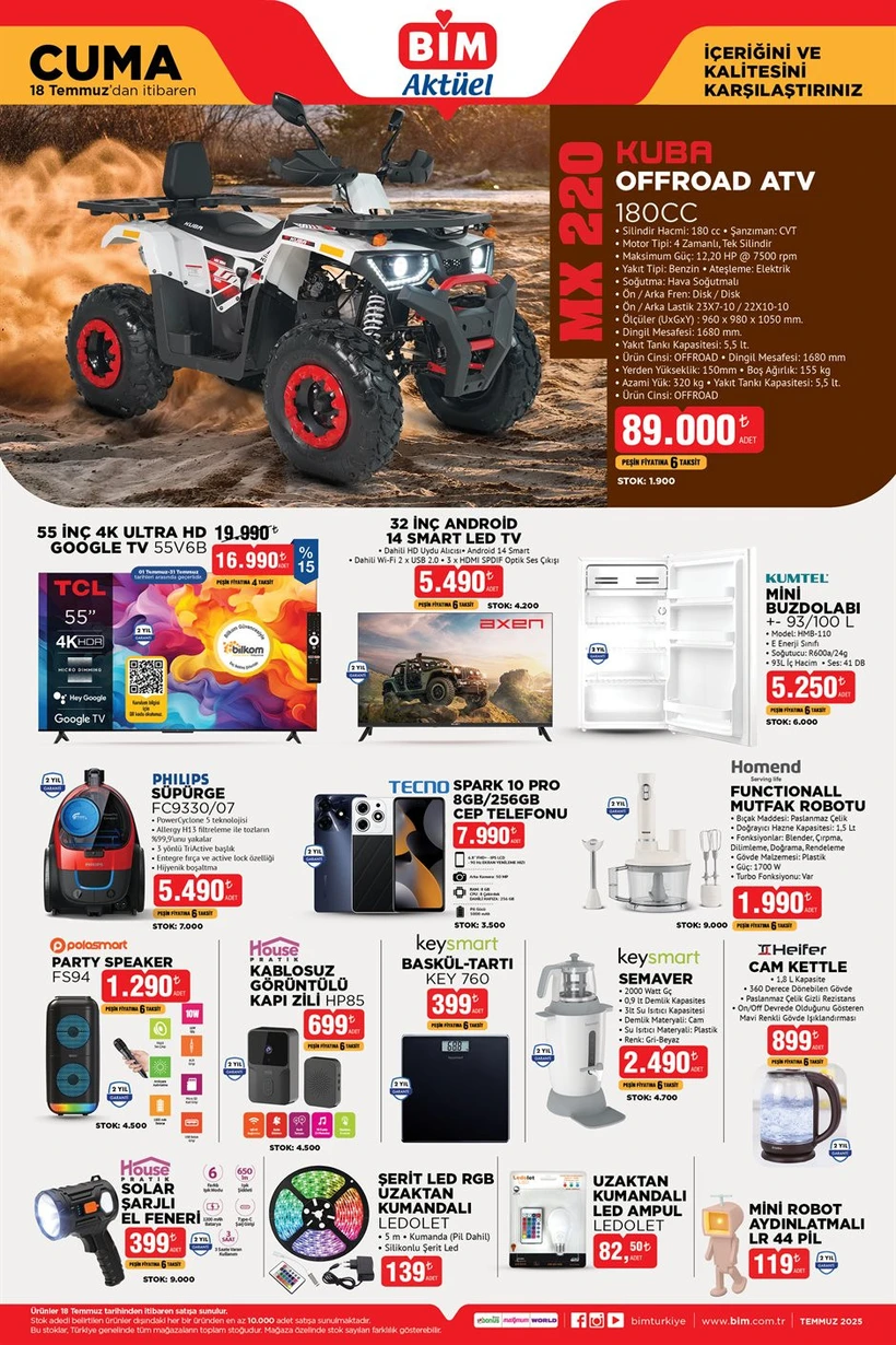Elektrikli Semaver, Mini Buzdolabı Ve Daha Fazlası Bi̇m’e Geliyor! 18 Temmuz Kataloğu (5)