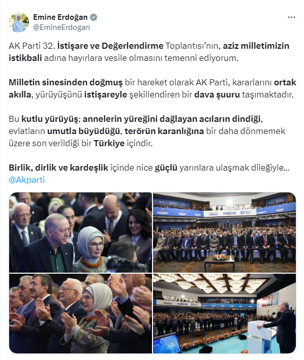 Emine Erdoğan’dan İstikrar Ve Dayanışma Paylaşımı-1