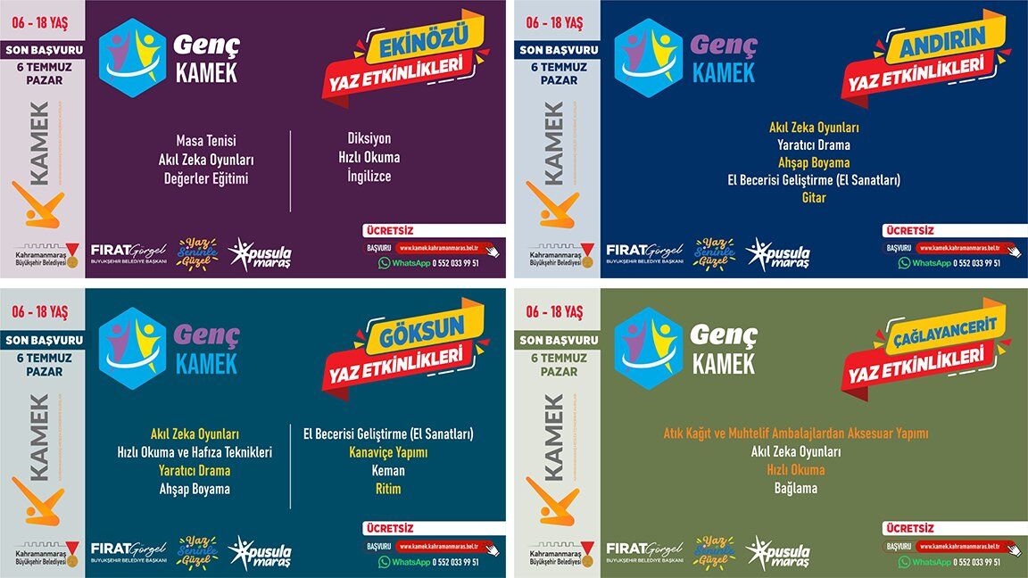 Kahramanmaraş'ta Ücretsiz Yaz Kursları Başlıyor (1)