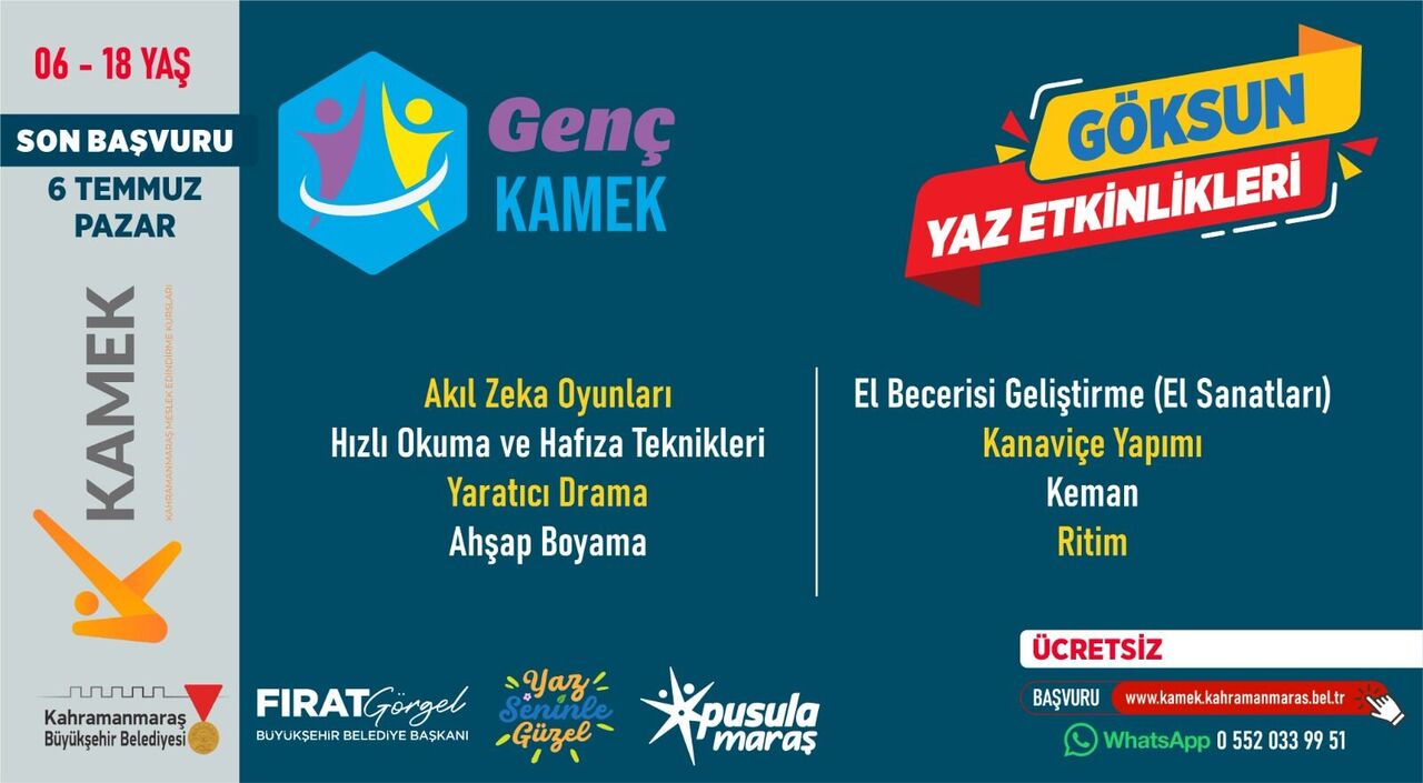 Kahramanmaraş'ta Ücretsiz Yaz Kursları Başlıyor (2)